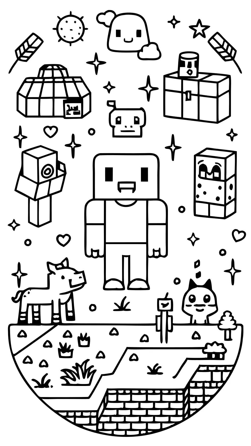 best minecraft coloring pages